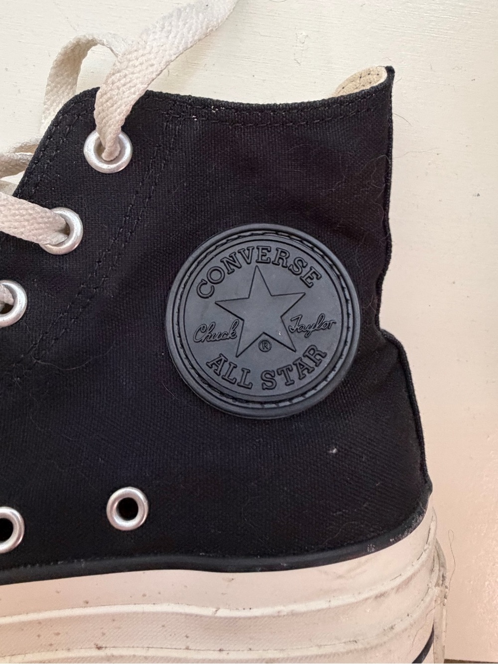 Converse Chuck Taylor All Star Black Platform High Top Sneakers Women’s 6 - Picture 5 of 6